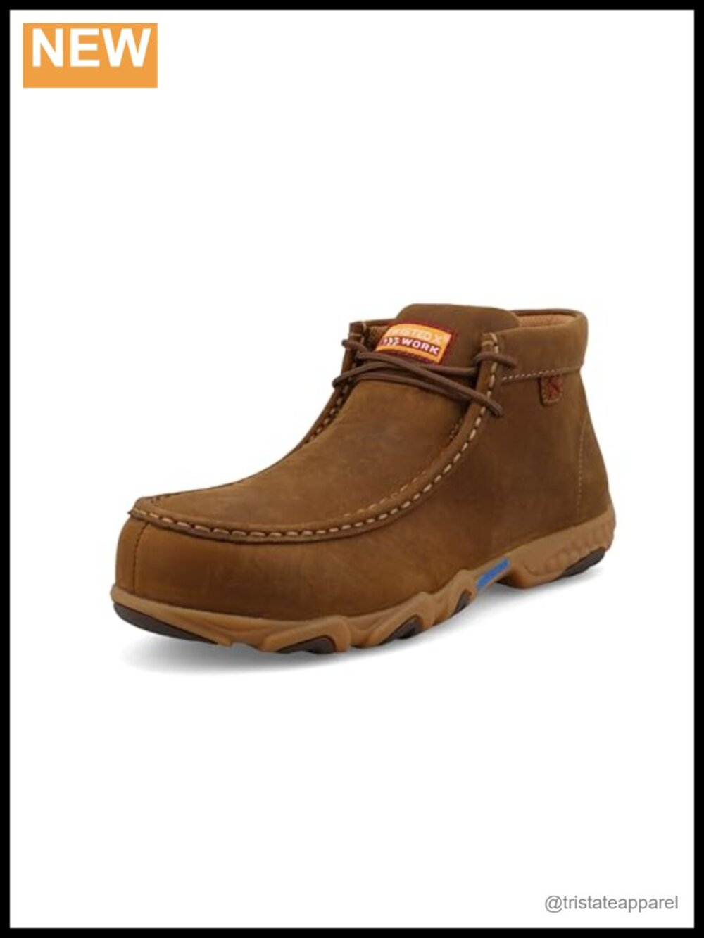 Women's Steel Toe Chukka Driving Moc Work Boots Moc Toe CellStretch Leather
